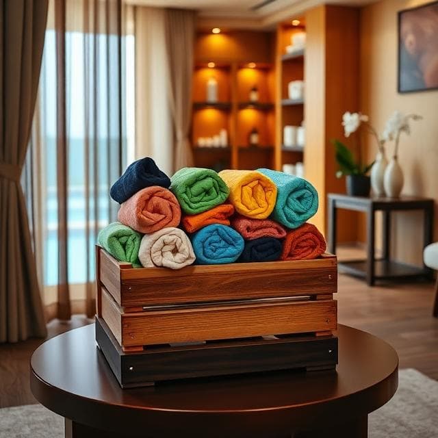 HAYA Linen Essentials towels in multiple colours
